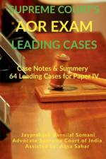 Supreme Court's AOR Exam- Leading Cases af Jayprakash Bansilal Somani