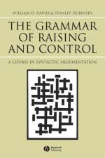 The Grammar of Raising and Control af William D. (University of Iowa) Davies