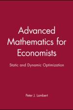 Advanced Mathematics for Economists af Peter J. Lambert