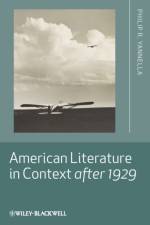 American Literature in Context after 1929 af Philip R. (Temple University Yannella