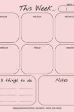 Weekly Planner Notepad af Get List Done