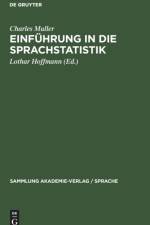 Einfuhrung in die Sprachstatistik af Charles Muller