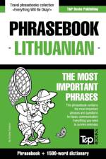 ENGLISH-LITHUANIAN PHRASEBOOK   1500-WOR af Andrey Taranov