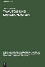 Taautos und Sanchunjaton af Eissfeldt Otto Eissfeldt