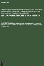 Ergebnisse der Beobachtungen am Adolf-Schmidt-Observatorium fur Erdmagnetismus in Niemegk in den Jahren 1946 bis 1950 af Fanselau Wiese G. H. Fanselau Wiese