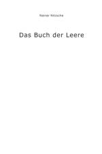 Das Buch der Leere af Rainar Nitzsche