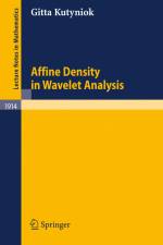 Affine Density in Wavelet Analysis af Gitta Kutyniok