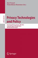 Privacy Technologies and Policy af Bart Preneel