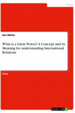 What is a Great Power? A Concept and its Meaning for understanding International Relations af Ron Böhler
