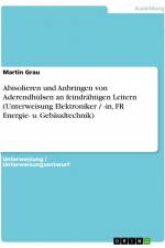 Abisolieren und Anbringen von Aderendhülsen an feindrähtigen Leitern (Unterweisung Elektroniker / -in, FR Energie- u. Gebäudtechnik) af Martin Grau
