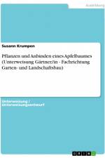 Pflanzen und Anbinden eines Apfelbaumes (Unterweisung Gärtner/in - Fachrichtung Garten- und Landschaftsbau) af Susann Krumpen