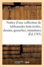 Notice d'une collection de tableauxdes trois ecoles, dessins, gouaches, miniatures du cabinet af Sans Auteur