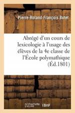 Abrege d'un cours complet de lexicologie af Butet-P-R-F
