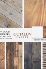 Brown Wood Background Decorative Craft Paper af Cut Luv Papers