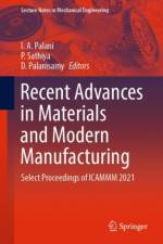 Recent Advances in Materials and Modern Manufacturing af I. A. Palani