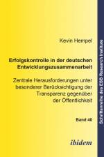 Erfolgskontrolle in der deutschen Entwicklungszusammenarbeit af Kevin Hempel