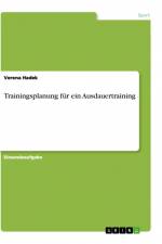 Trainingsplanung für ein Ausdauertraining af Verena Hadek
