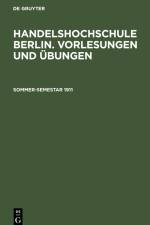 Sommer-Semestar 1911 af Korporation Der Kaufmannschaft Von Berlin