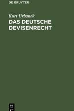 Das deutsche Devisenrecht af Kurt Urbanek