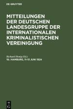 Hamburg, 11¿13 Juni 1924 af Richard Honig