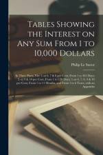 Tables Showing the Interest on Any Sum From 1 to 10,000 Dollars [microform]: in Three Parts, Viz: 1.-at 6, 7 & 8 per Cent, From 1 to 365 Days; 2.-at 9 af Philip Le Sueur