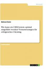 Wie kann ein CRM-System optimal eingeführt werden? Voraussetzungen für erfolgreiches Clienting af Mehmet Bulut