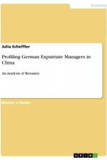 Profiling German Expatriate Managers in China af Julia Scheffler