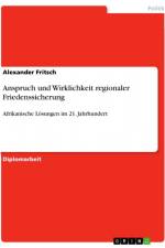 Anspruch und Wirklichkeit regionaler Friedenssicherung af Alexander Fritsch
