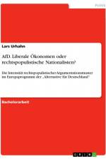 AfD. Liberale Ökonomen oder rechtspopulistische Nationalisten? af Lars Urhahn