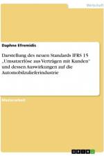 Darstellung des neuen Standards IFRS 15 ¿Umsatzerlöse aus Verträgen mit Kunden¿ und dessen Auswirkungen auf die Automobilzulieferindustrie af Daphne Efremidis