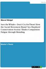 Save the Whales - Don't Cry for Them! How the Social Movement Brand ¿Sea Shepherd Conservation Society¿ Eludes Compassion Fatigue through Branding af Marcel Weigel