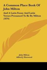 A Common Place Book Of John Milton af John Milton