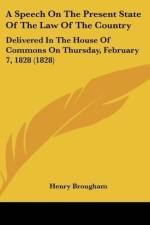 A Speech On The Present State Of The Law Of The Country af Henry Brougham