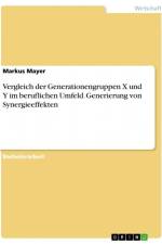 Vergleich der Generationengruppen X und Y im beruflichen Umfeld. Generierung von Synergieeffekten af Markus Mayer