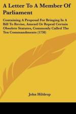 A Letter To A Member Of Parliament af John Hildrop