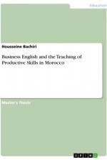 Business English and the Teaching of Productive Skills in Morocco af Housseine Bachiri