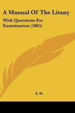 A Manual Of The Litany af S. W.