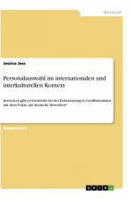 Personalauswahl im internationalen und interkulturellen Kontext af Jessica Jess