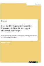 Does the Development of Cognitive Dissonance Inhibit the Success of Influencer Marketing? af Anonym