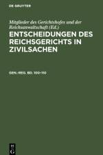 Generalregister zum 100¿110 Bande af Franz Triebel