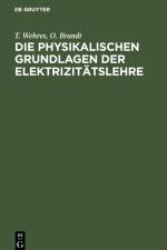 Die physikalischen Grundlagen der Elektrizitätslehre af O. Brandt