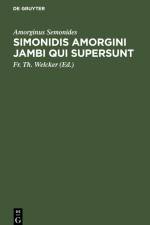 Simonidis Amorgini Jambi qui supersunt af Amorginus Semonides