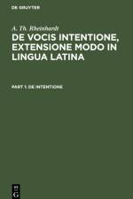 De intentione af A. Th. Rheinhardt