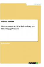 Einkommensteuerliche Behandlung von Sanierungsgewinnen af Johannes Scheufele