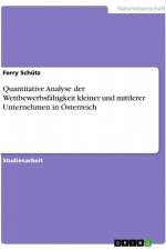 Quantitative Analyse der Wettbewerbsfähigkeit kleiner und mittlerer Unternehmen in Österreich af Ferry Schütz