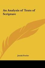 An Analysis of Texts of Scripture af Josiah Fowler