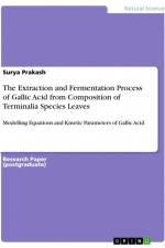 The Extraction and Fermentation Process of Gallic Acid from Composition of Terminalia Species Leaves af Surya Prakash