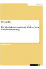 Die Mitarbeitermotivation als Schlüssel zum Unternehmenserfolg af Christoph Eder
