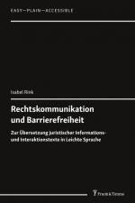 Rechtskommunikation und Barrierefreiheit af Isabel Rink