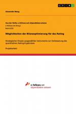 Möglichkeiten der Bilanzoptimierung für das Rating af Alexander Maag
